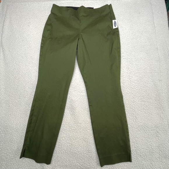 NWT Women’s 14 Old Navy Chino Pants, Green - Picture 1 of 14
